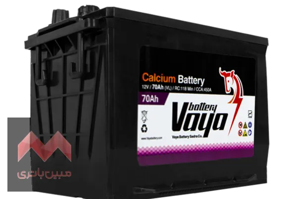 باتری 70آمپر قطب موافق وایا